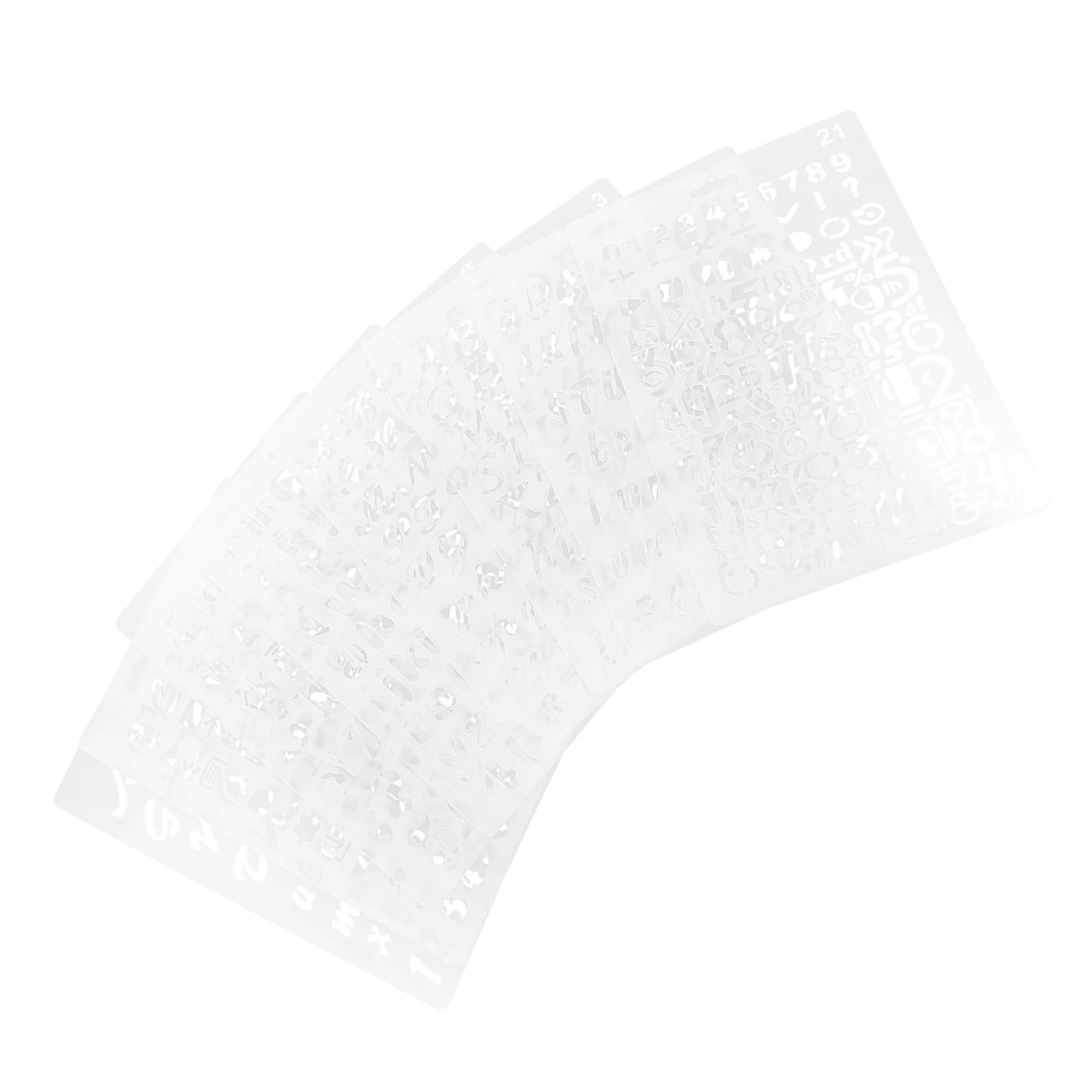 

8Pcs Multi-Function Letter Number Stencils for Spray Painting Wood Burning Decorative Wall Art Stencils for Airbrush