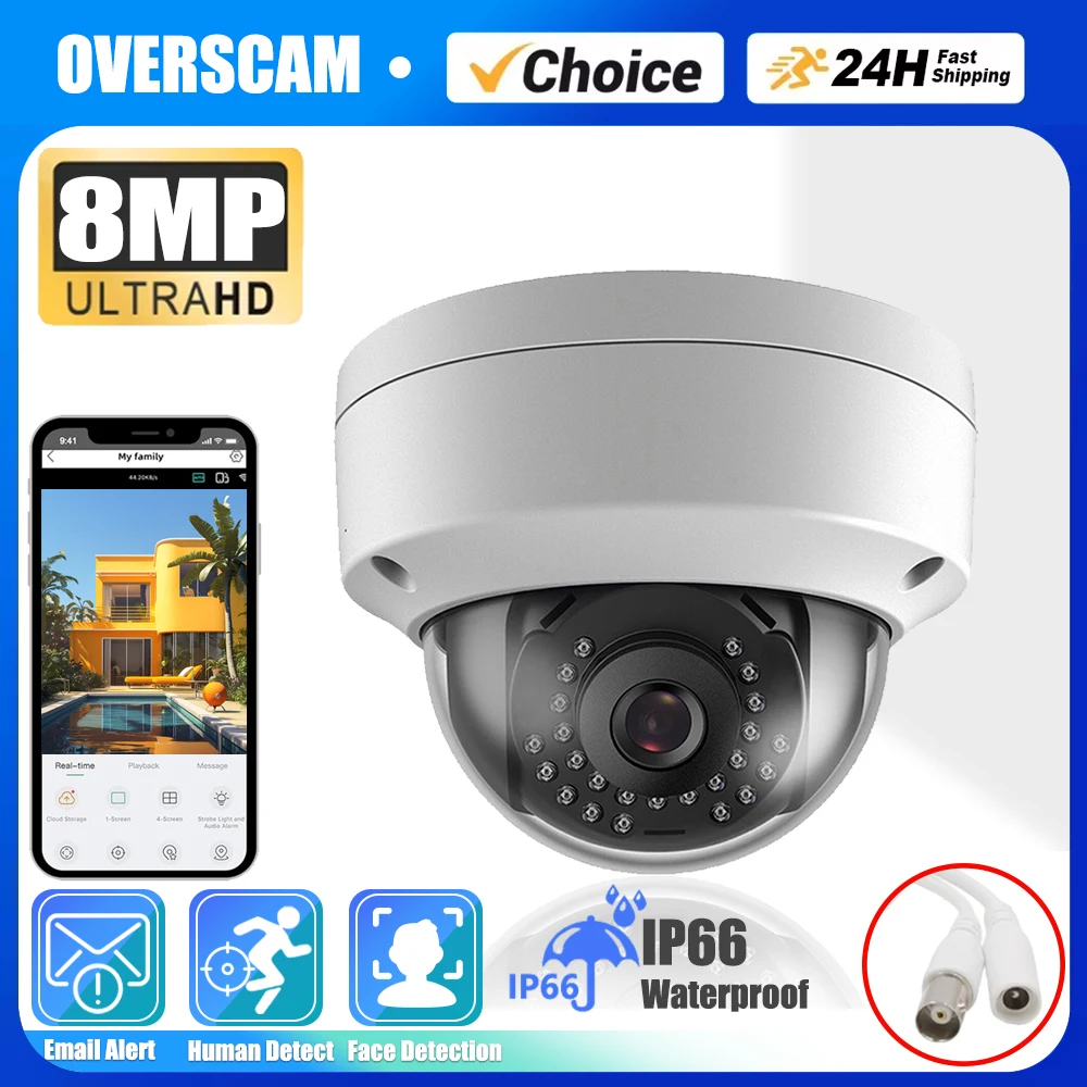 

4K AHD Camera Outdoor Waterproof Face Detection Explosion-Proof Dome Surveillance CCTV Camera For CCTV DVR Security System 5MP