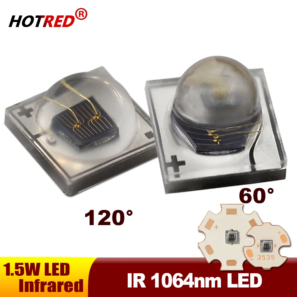

High Power LED 1064nm Chip 1W 3W IR Near Infrared Ceramic 3535 Diode Lamp Light Source For Medical Cosmetology Field Biomedical
