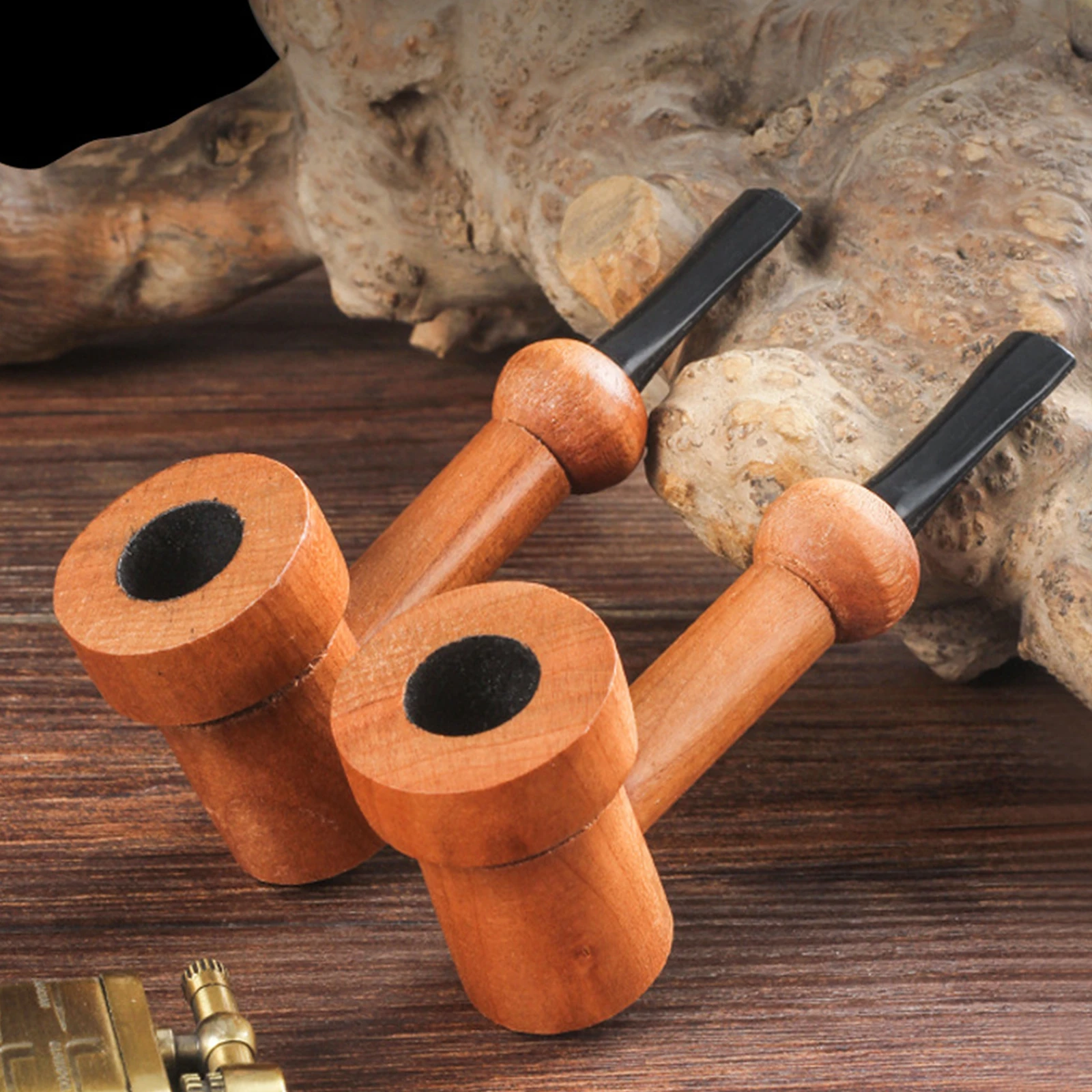 1pc Wooden Handmade Cigarette Holder, Circulation Filter Tobacco Tobacco Pipe For Men Gift