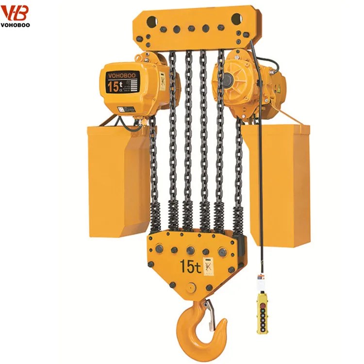 High Quality 10 & 15 Ton Electric Chain Hoist 220V & 380V Steel Material For Construction Mine Farm & Retail Industries