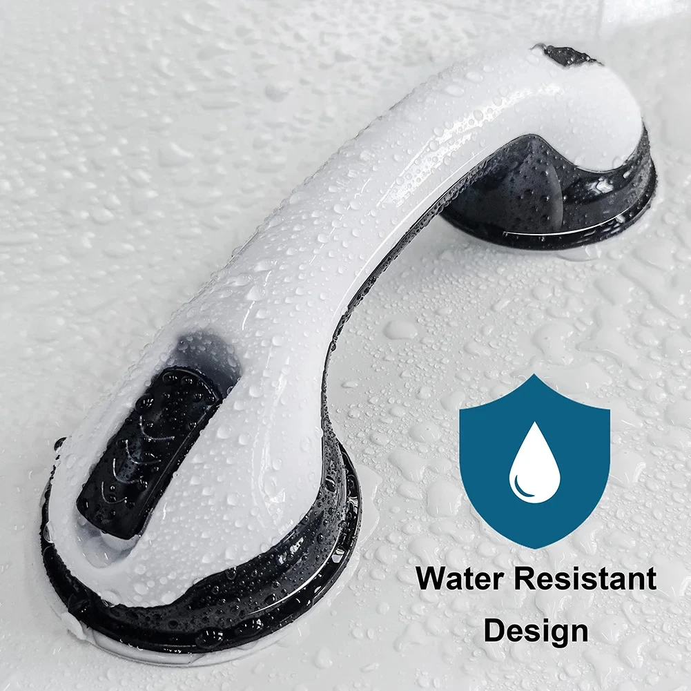 2PCS Vacuum Nail-Free Suction Cup Grab Bar Wall Mounted Glass Door Handle Bathroom Sliding Door Safety Handrail for Bathroom