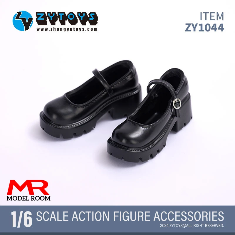 ZYTOYS ZY1044 ZY1041 ZY1030 1/6 School Girl Black Leather JK Uniform Shoes Model  Fit 12\'\' Female Soldier Action Figure Body