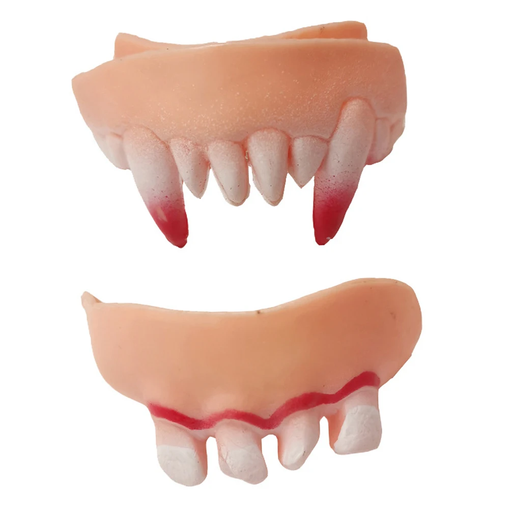 10 Pcs Fangs and Vampire Teeth Set Funny Party Favors Blood Halloween Cosplay Props