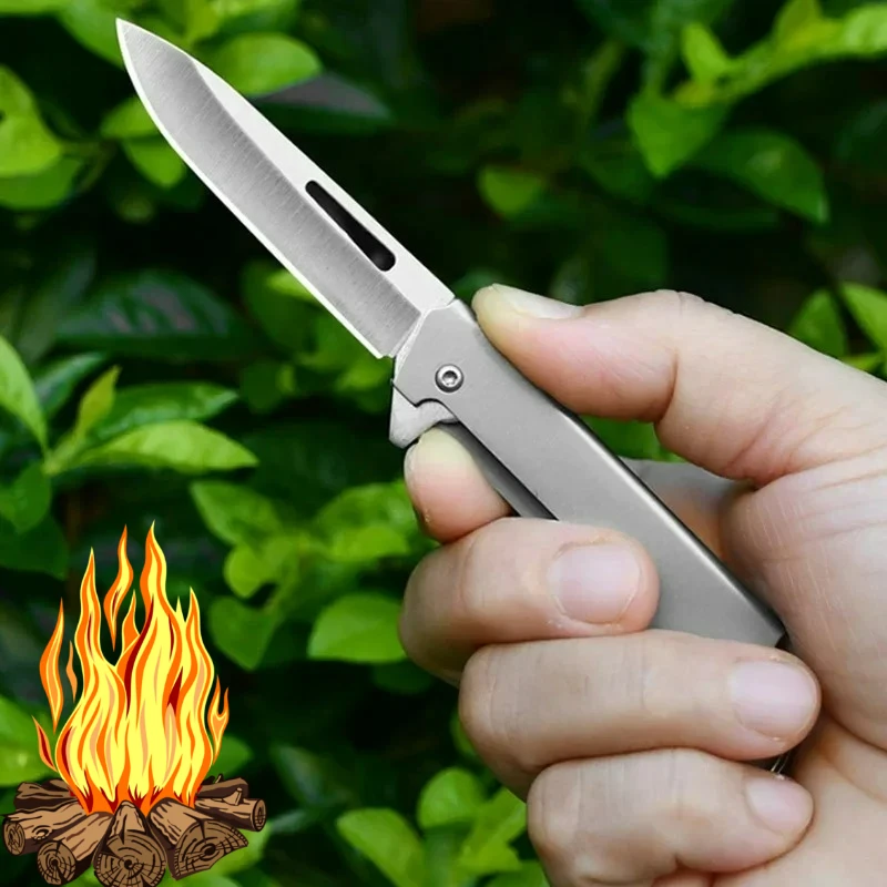 

MEW High Hardness Stainless Steel Folding Knife, Mini Outdoor Portable Unboxing Fishing EDC Tool Knife