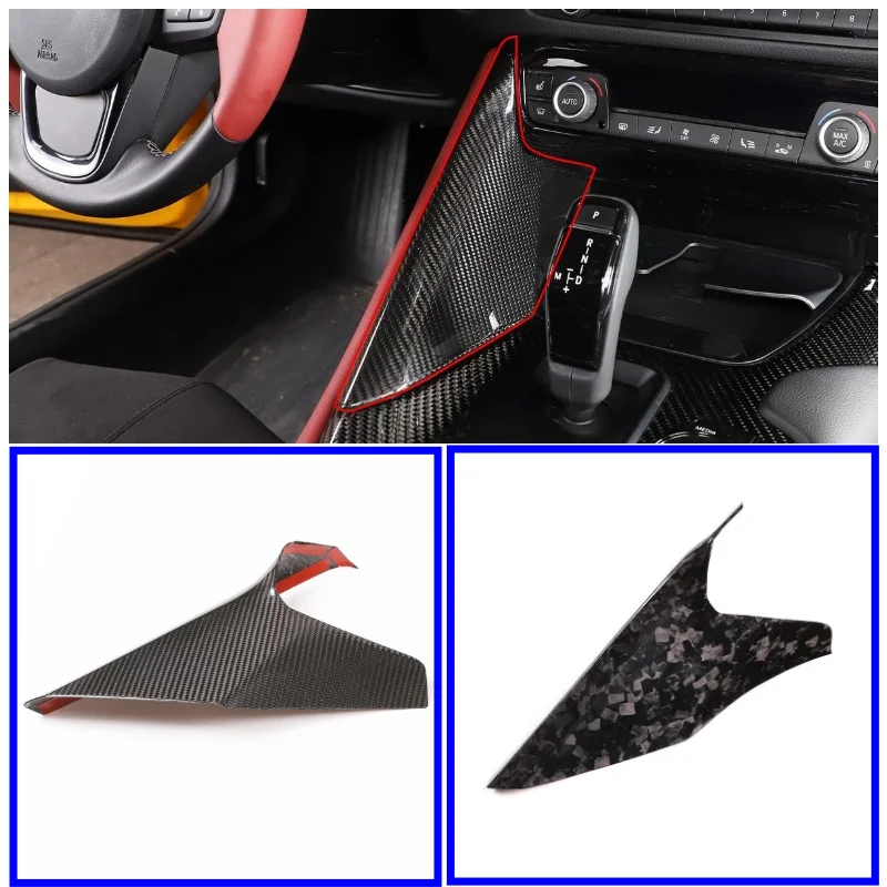 

LHD Modified Car Accessories For Toyota GR Supra A90 2019-2022 Carbon Fiber Center Control Gear Side Panel Frame Decorate Trim