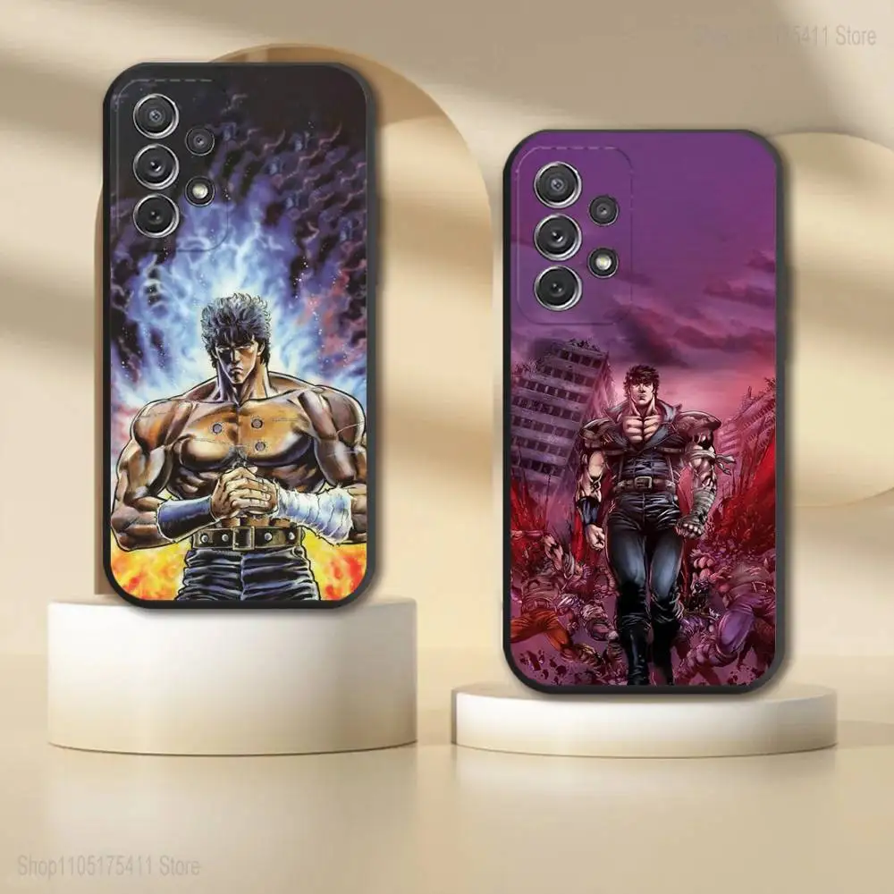 

H-Hokuto no Ken Phone Case For Samsung S 25,24,23,22,30,21,10,9,Ultra,Plus,Lite,FE,4,5G Black Soft Case
