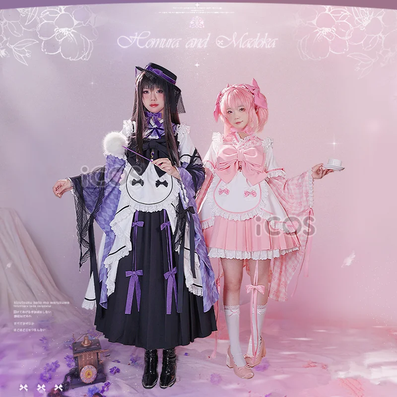 Kaname Madoka Cosplay Kostüm Kleid Anime Puella Magi Madoka Magica Frauen Rollenspiel Kleidung Halloween Anzug Vorverkauf 2024 NEU