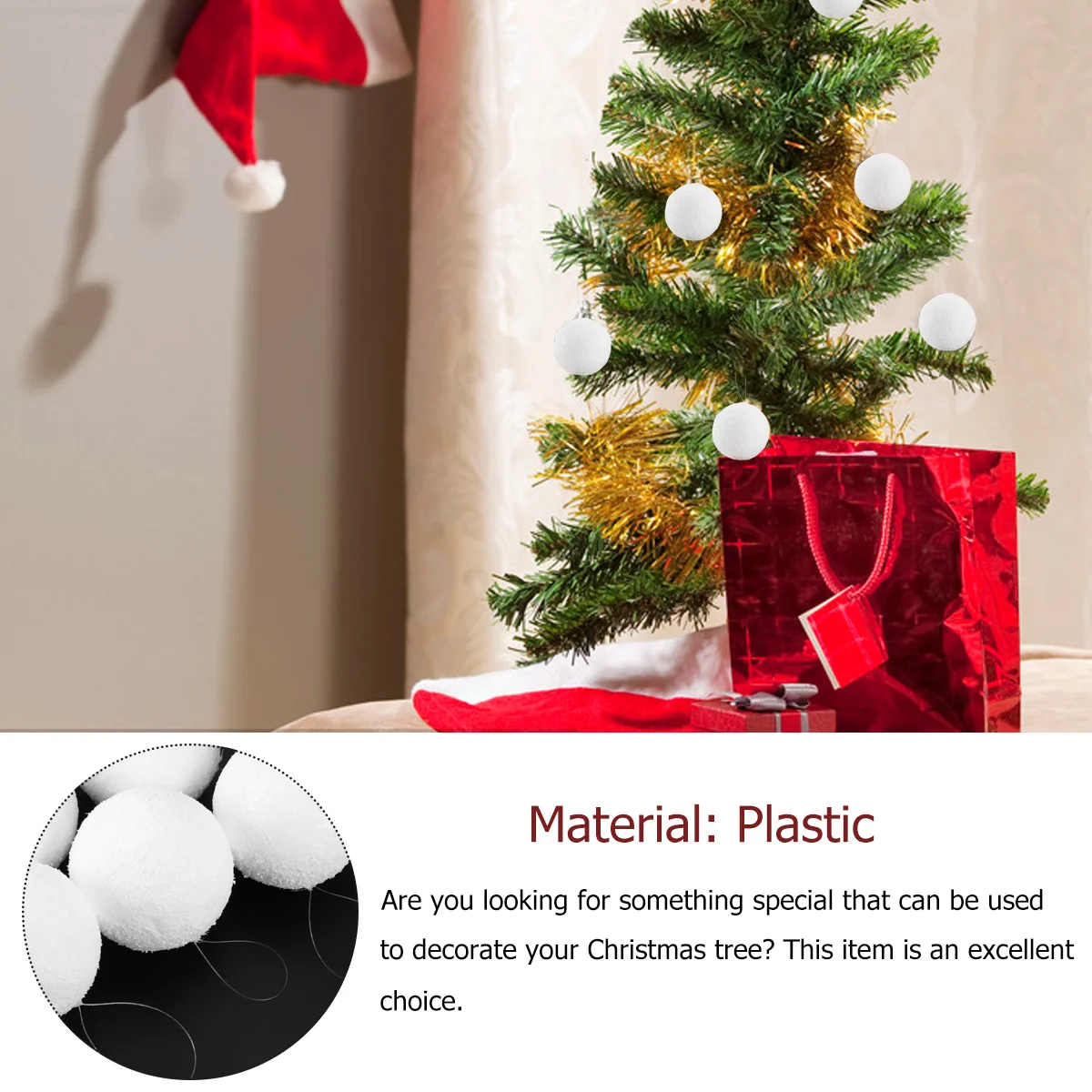 

12Pcs Christmas Hanging Pendants Eco Friendly Balls for Tree Party Home Decoration Christmas Hanging Pendants