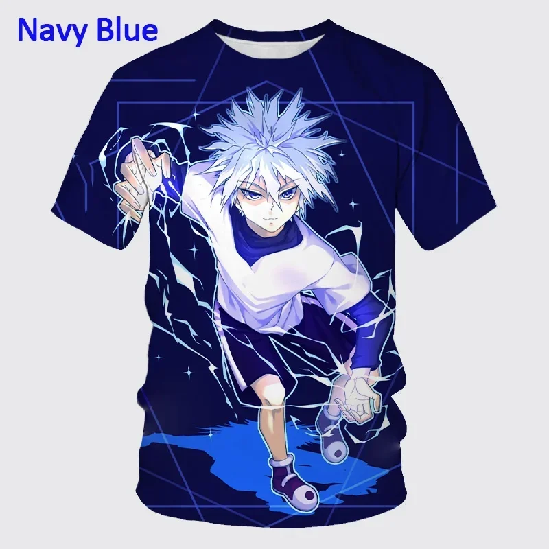 ثلاثية الأبعاد طباعة أنيمي هنتر X هنتر Harajuku الشارع الشهير للجنسين تي شيرت الصيف موضة الرجال قصيرة الأكمام تي شيرت عادية الاطفال بلايز #3