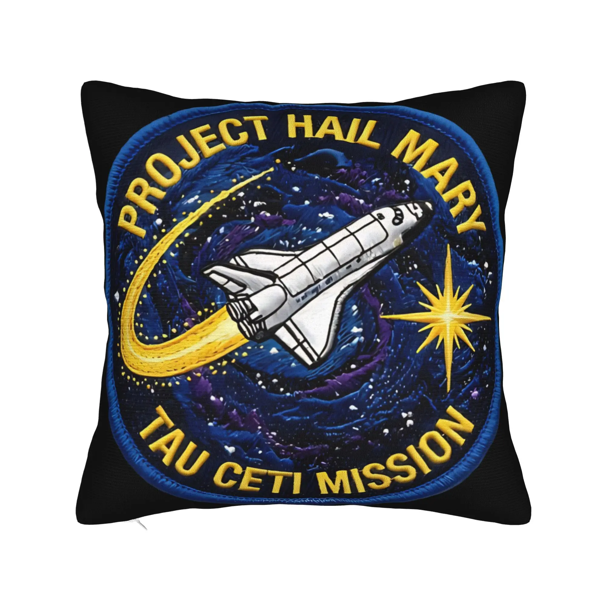 Project Hail Mary Tau Ceti Mission Patch Pillow Case  Funny Pillow Cover Design Pillowcases For Chair Sofa Home Decor