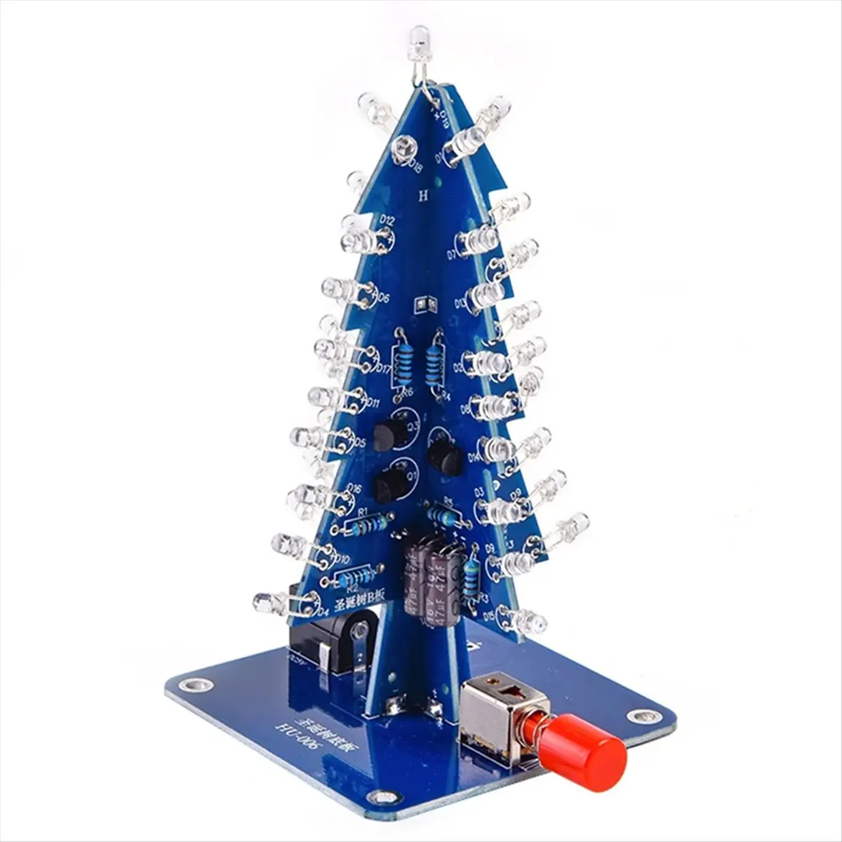 A14M DIY Christmas Tree Kits Colorful RGB LED Christmas Tree Electronic Science Assemble Kit for Christmas Trees DIY A
