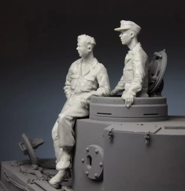 1/35 model kit resin kit  Panzer Crew, Kursk 1943 Collectible Unassembled Sculpture for Hobbyists