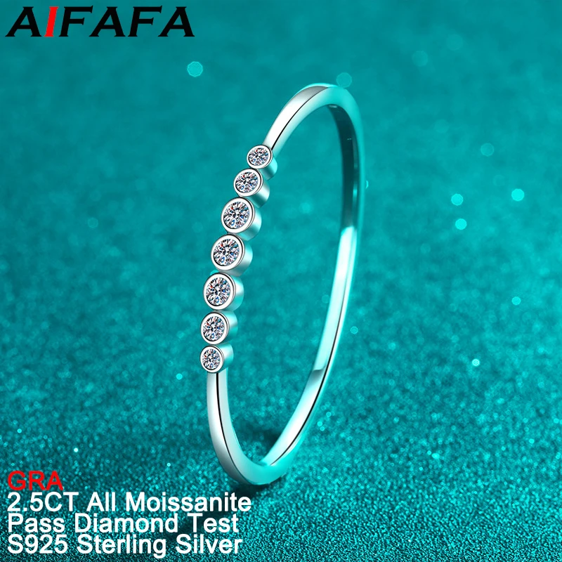 

AIFAFA 2.5 Carat All Moissanite Bangle for Women Pt950 S925 Pure Silver Cuff Bracelet Gifts Fine Jewelry Pass Diamond Test GRA