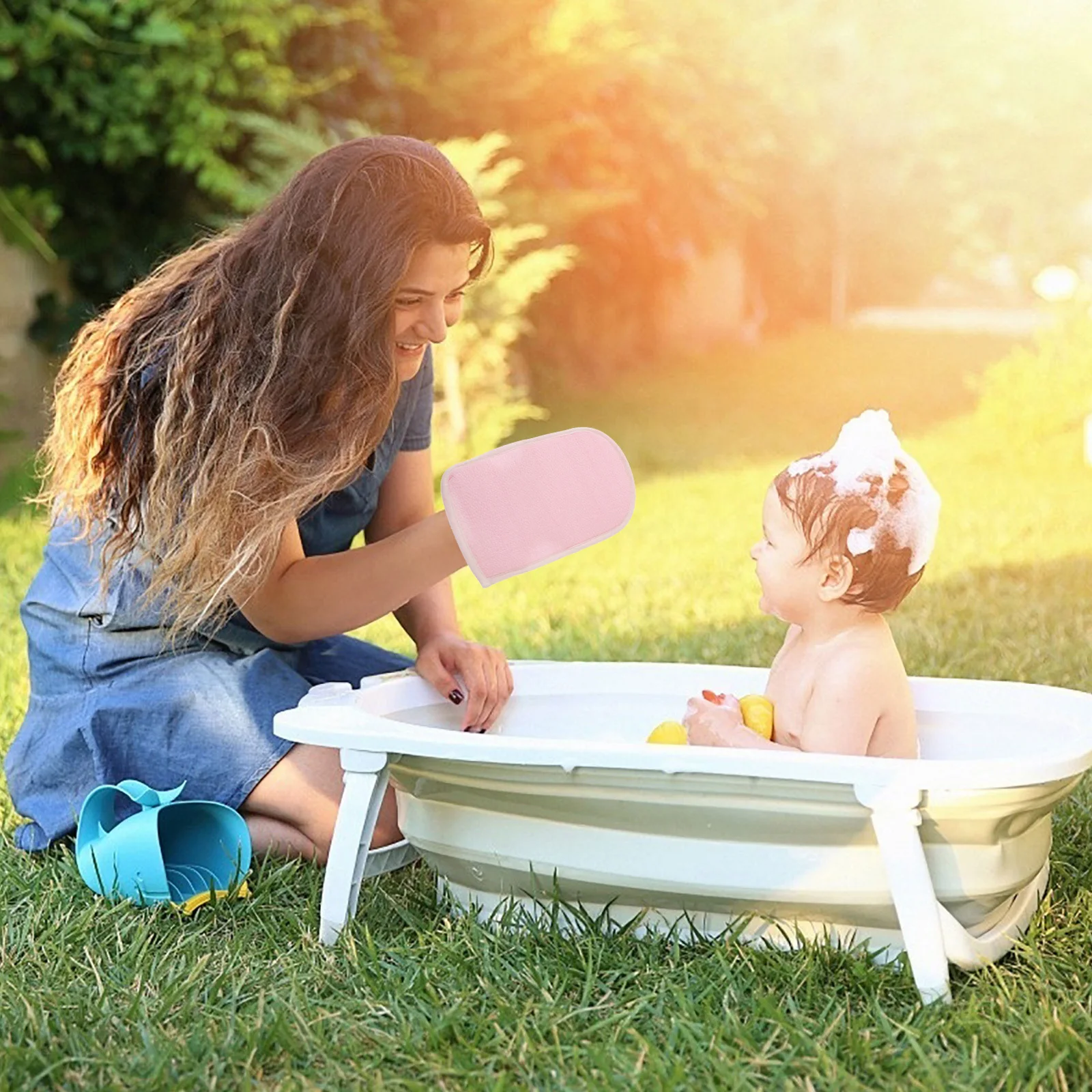 

2Pcs Back Scrubber Exfoliating Strip Shower Gloves Deep Cleaning Bath Strap Massage Spa Supplies Bath Towel Shower Gloves