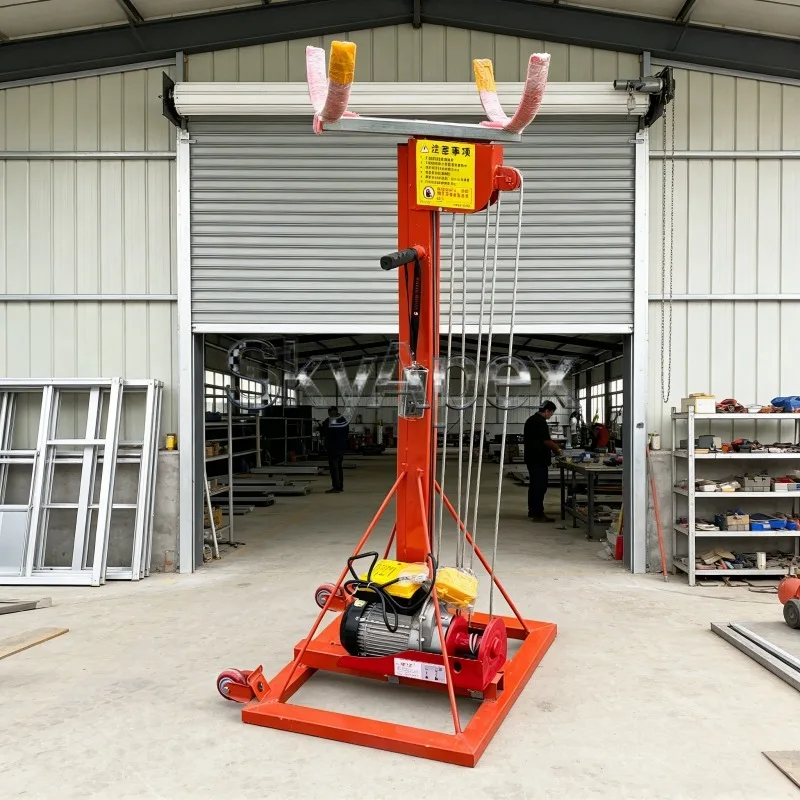 Electric Roller Shutter Door Lifter Pipe Lifting Machine 220V Small Mobile Construction High Altitude Working Elevator