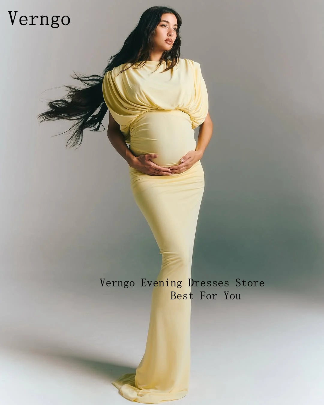 فساتين حمل من الكريب باللون ال - مراجعة Photography Yellow Light وسعره