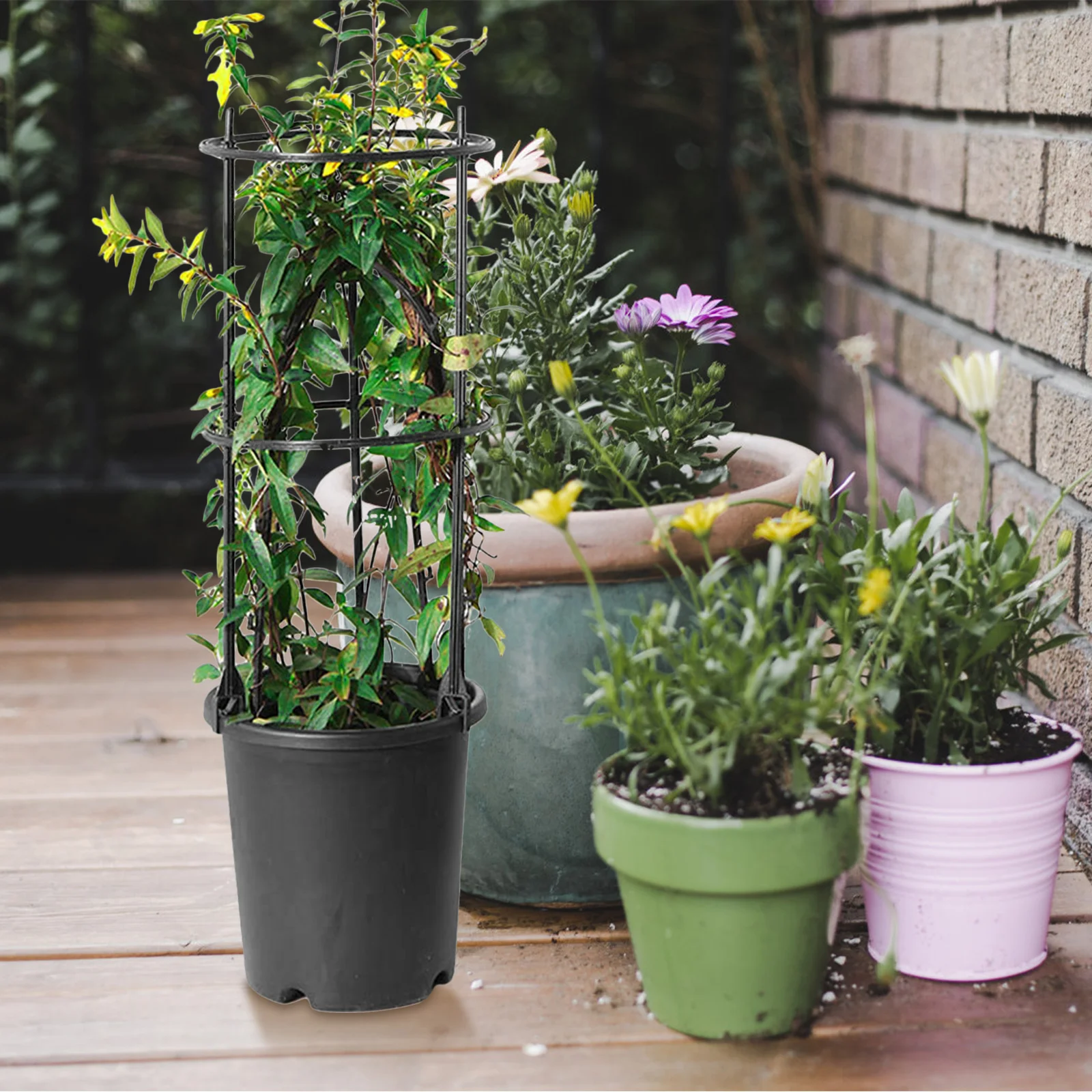 

1 Set Plastic Climbing Plant Shelf Vertical Garden Rack For Indoor Outdoor Potted Plants Support Vine Holder Reusable Plant