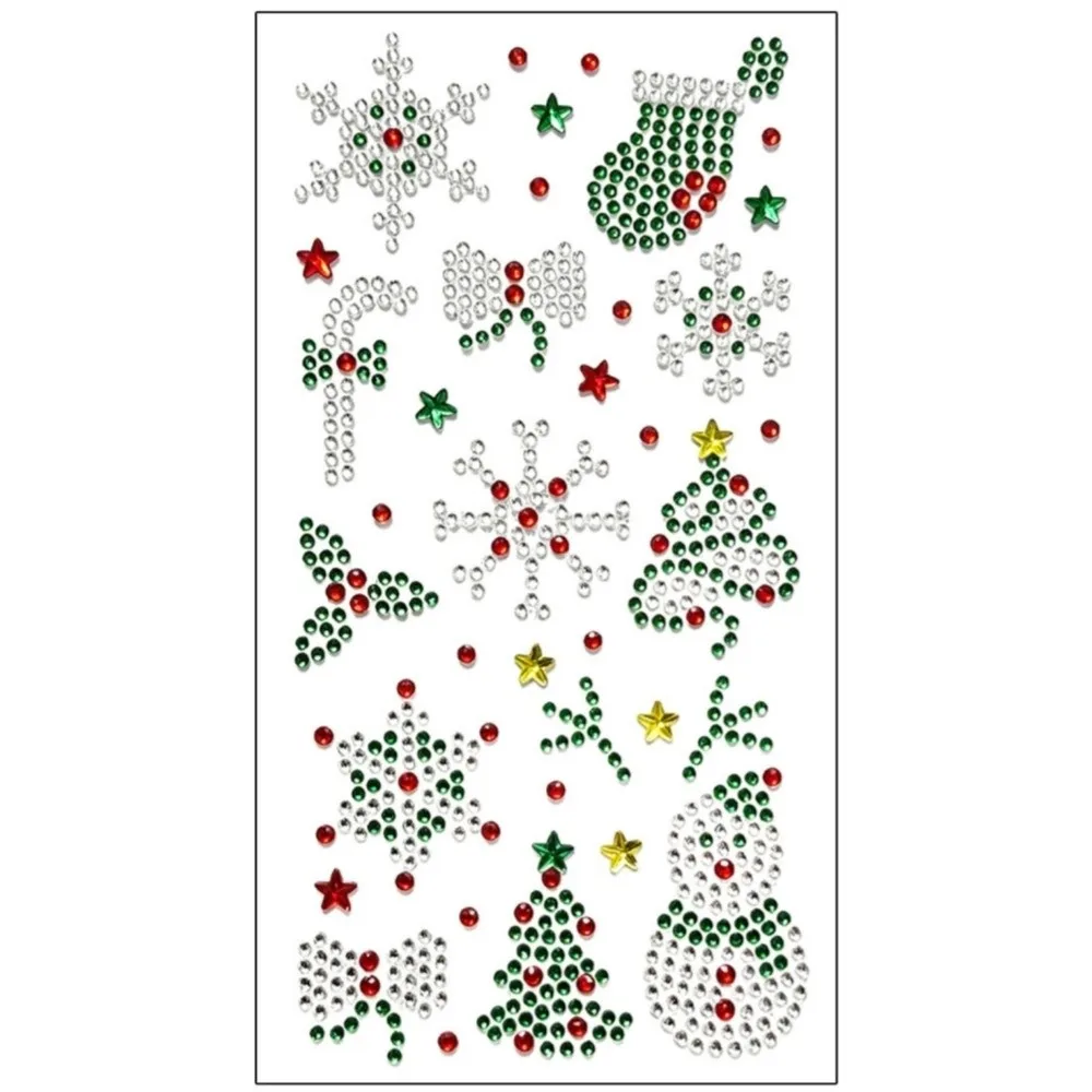 3D Bedazzling Face Eye Jewels Sticker Makeup DIY Crystal Tattoo Sticker Rhinestone Sparkling Face Gem Sticker Christmas Party