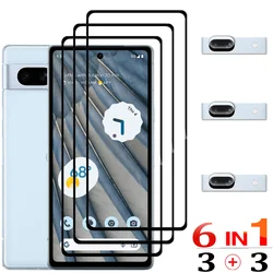 Pixel 7a verre trempé pour Google Pixel 8 Pro Protecteur d'écran Pixel 7A Glass Pixel 7 6A 6 Film frontal pour téléphone et objectif d'appareil photo Pixel 7 a vitre protection