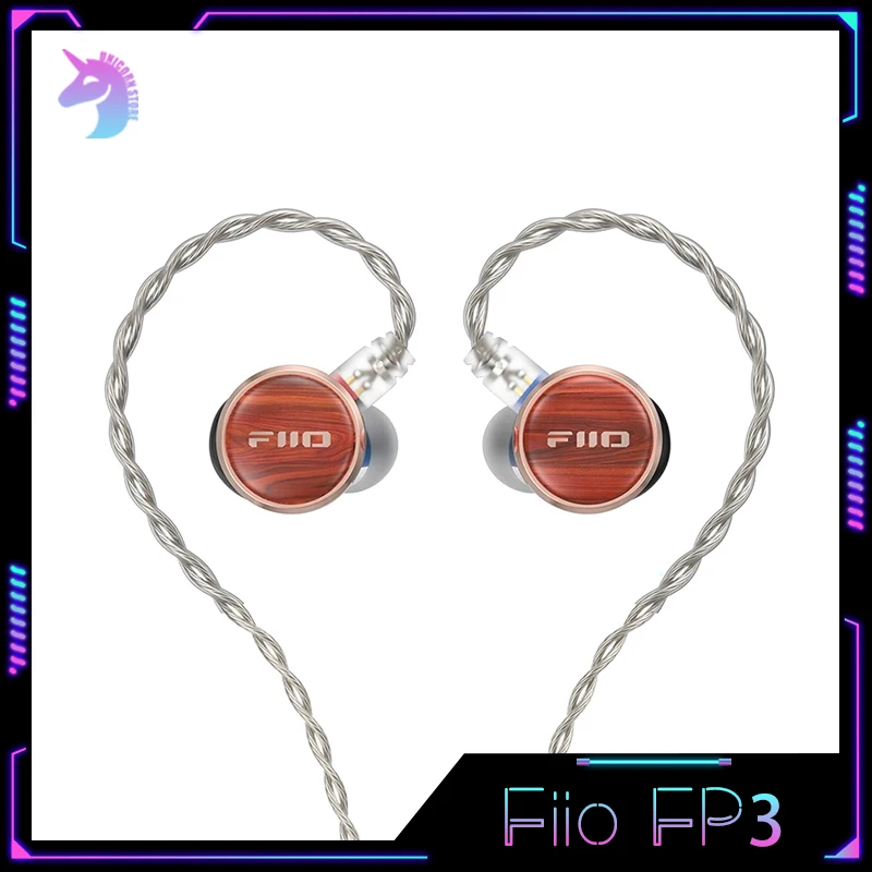 Fiio Fp3 Hifi 14.5mm In Ear Planar Diaphragm Driver Earphone Wood Faceplate 0.78mm Cable For Custom Audiophile Musician For Gift