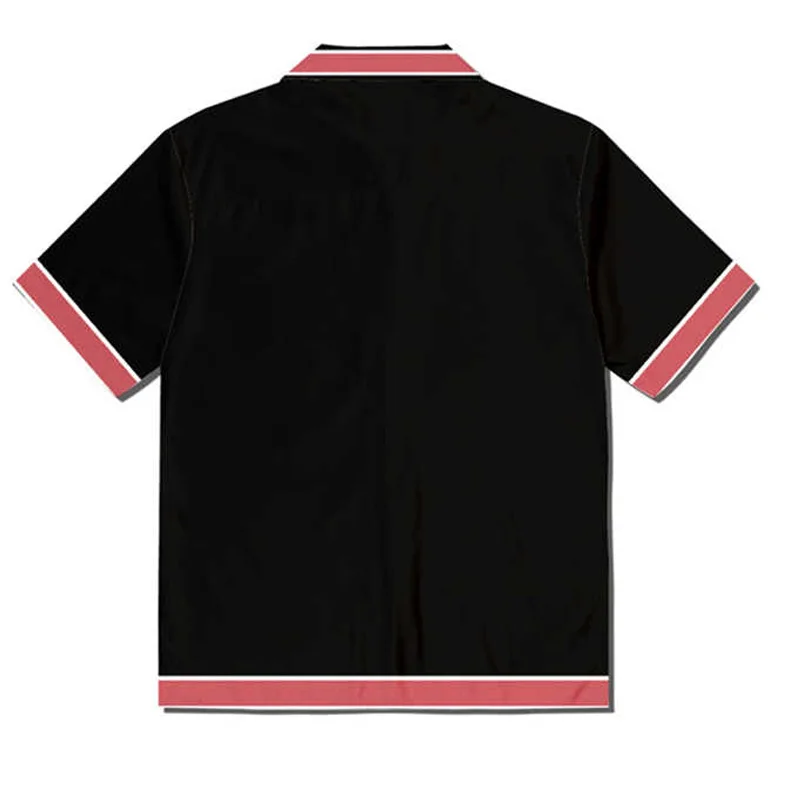 Nova chegada verão costa americana retro camisa de manga curta para homem com uma sensação suave camisas impressas