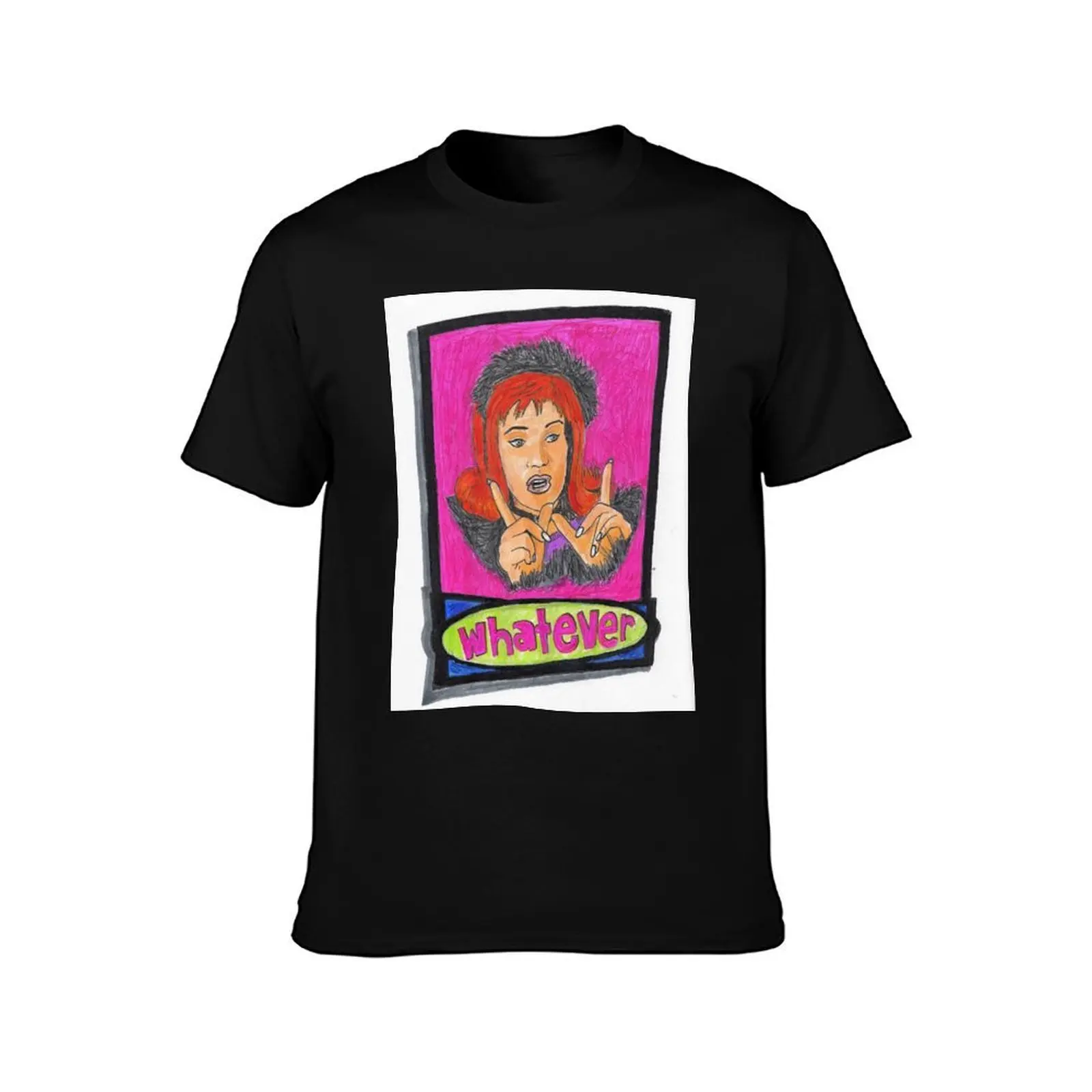 Whatever - Amber - Clueless T-Shirt, Summer Casual Cotton Tee, Oversized Streetwear Tops, Vintage Graphic Print, 100% Cotton