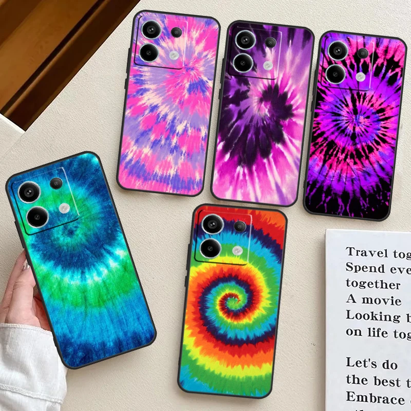 Rainbow Spiral Tie Dye Case For Redmi Note 12 9 10 11 13 Pro Plus 9S 10S 11S 12S Cover For Redmi 12 10C 12C 13C