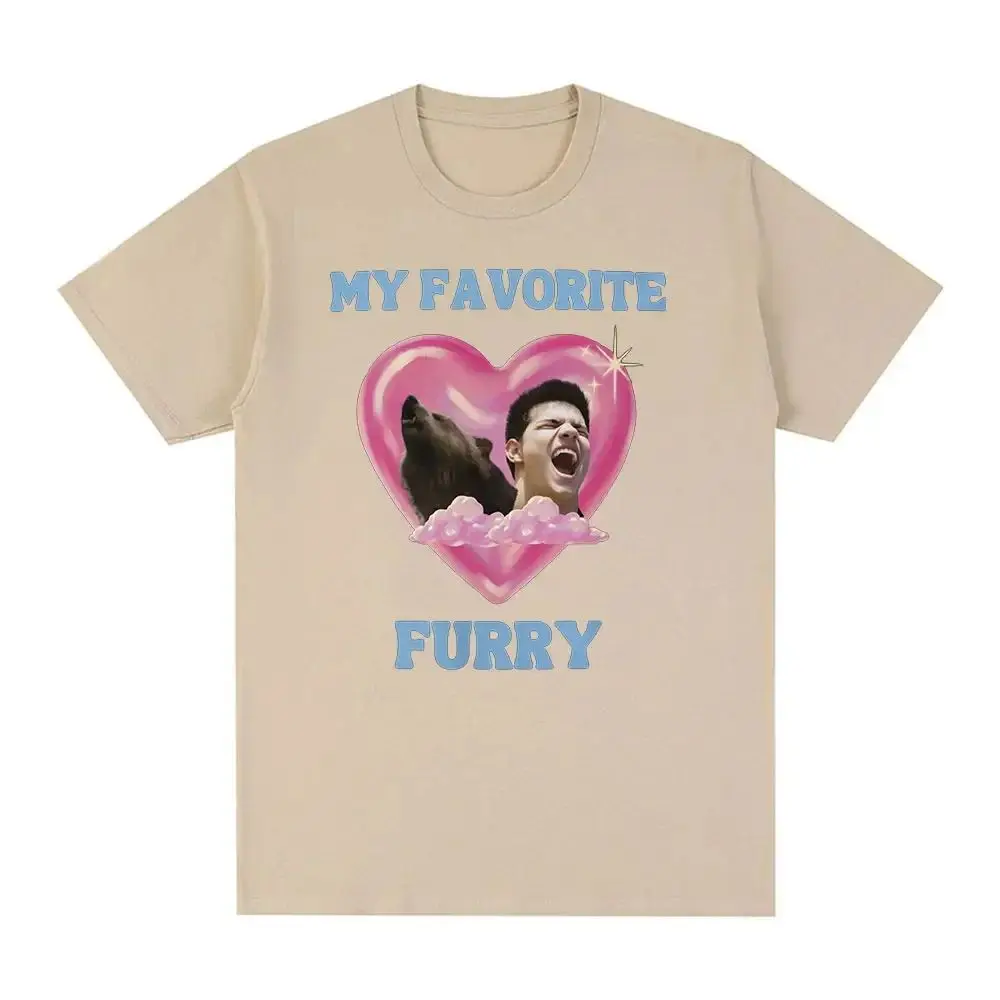 الشفق مضحك ميمي تي شيرت Y2K Harajuku توب جاكوب الأسود هو المفضلة فروي تي شيرت موضة تي شيرت غير رسمي ملابس الشارع للجنسين