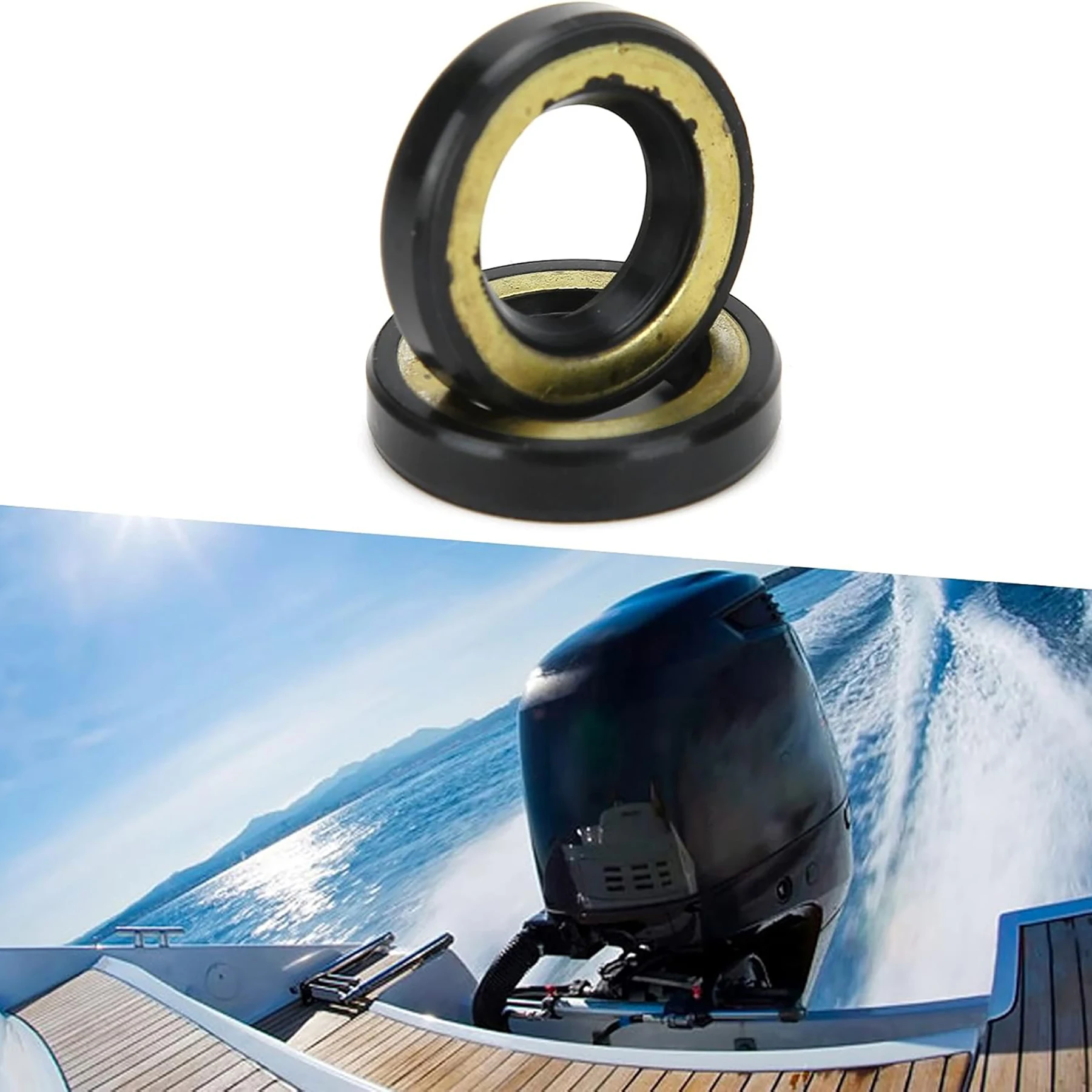 2 Sets 17*30*6 MM Marine Propeller Shaft Oil Seal 93101‑17054 Replacement for Yamaha Outboard 2 and 4 Stroke 9.9 15 HP Engines view 5