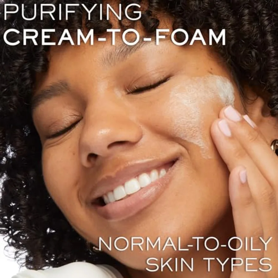 Lancôme Crème Radiance Cream-to-Foam Cleanser Gentle Purifying Facial Cleanser to Remove Waterproof Makeup and Clarify Pores Fo