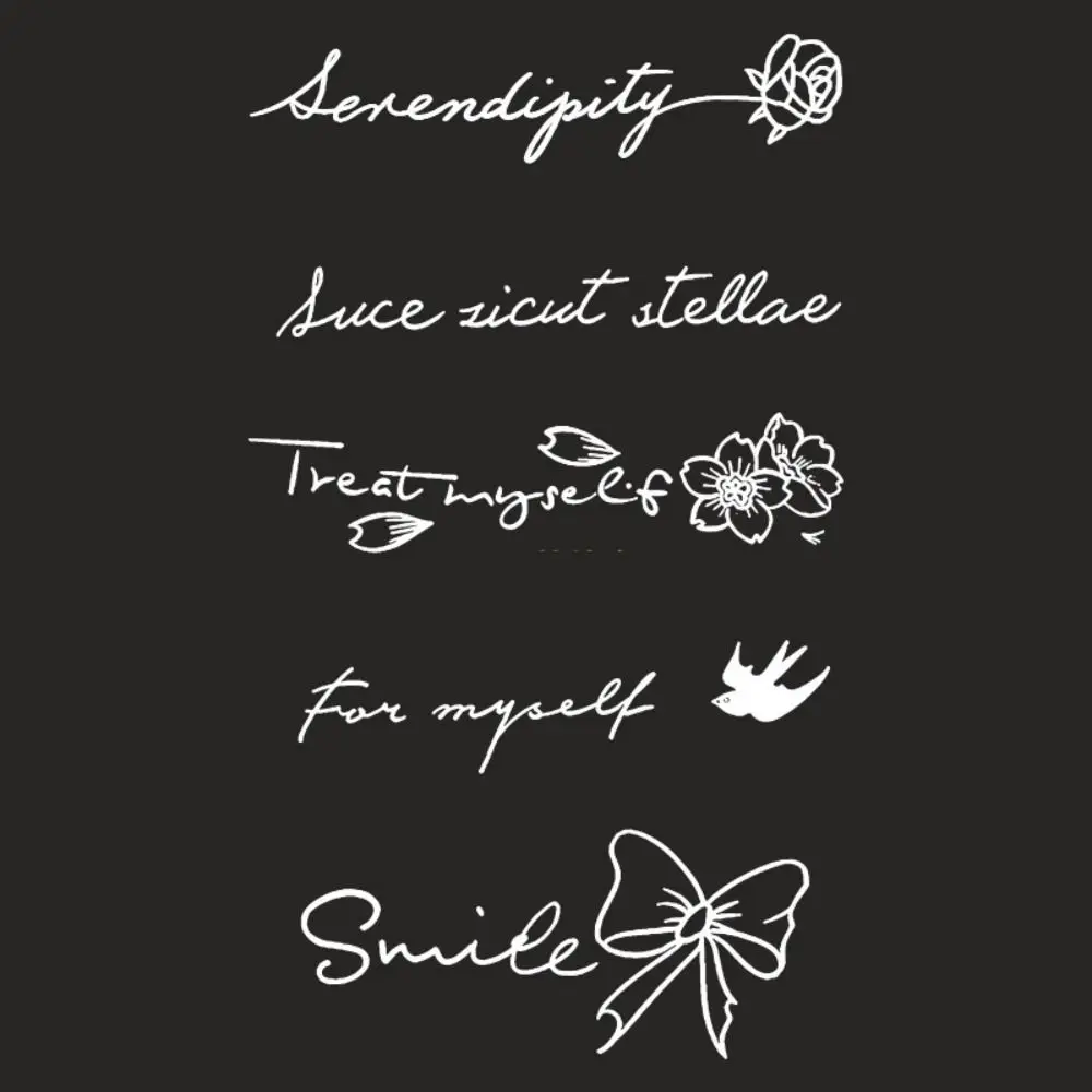 English Letter Juice Tattoo Waterproof Semi Permanent Fake Tattoo Long Lasting Temporary Hombre Art Fake Tattoo Clavicle