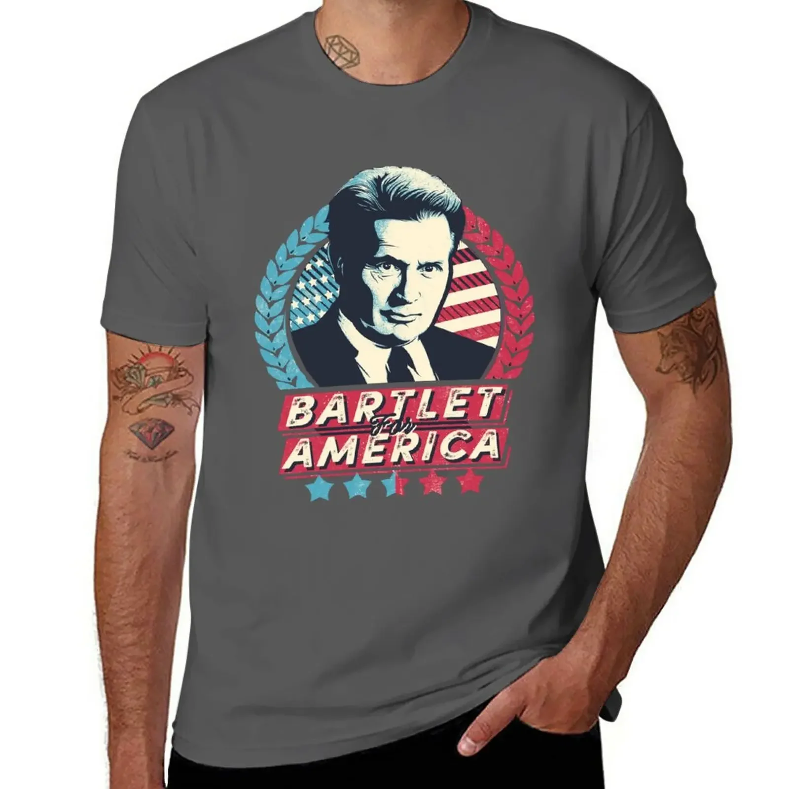 Bartlet For America T-Shirt vintage clothes sublime anime clothes mens t shirts