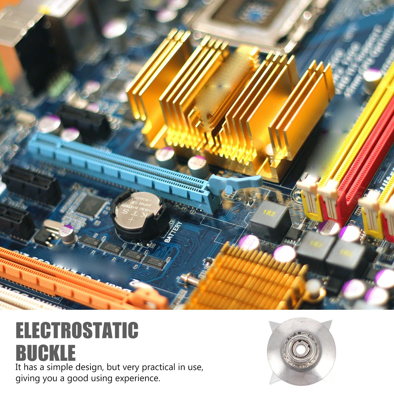 

Electrostatic Buckle Stainless Steel Ground Wire Four Claw Anti Static Buckle Grounding Cable Protective Gloves Labor