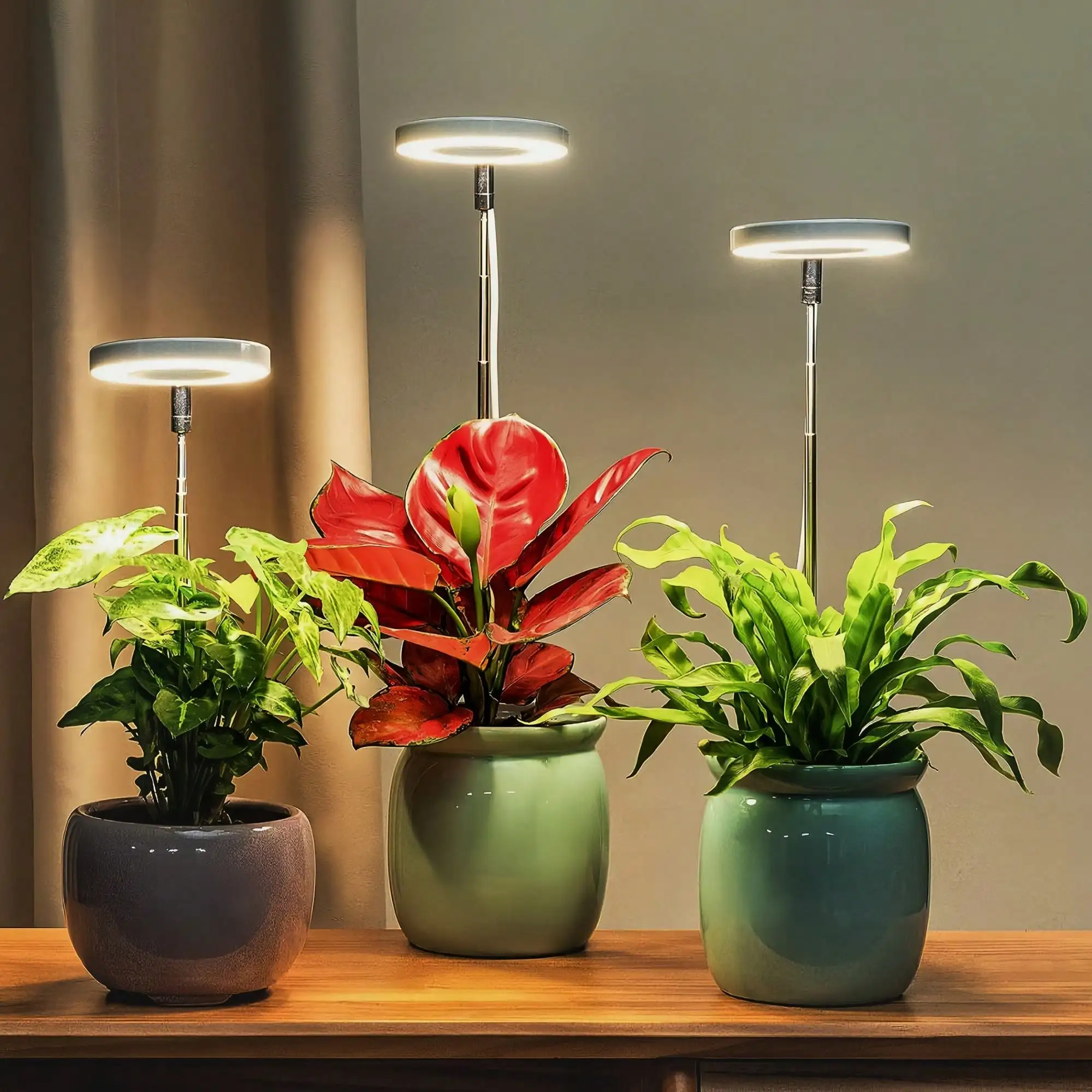 

2pcs, Indoor Full Spectrum Grow Light for Plants, LED Grow Lights, Indoor Imitation Sun Grow Lamp Suitable for Indoor Plant Fleshy Flowers and Small Plants, Promote Plant Growth, Retractable Grow Light, Height and Brightness Adjustable LED Grow Light With