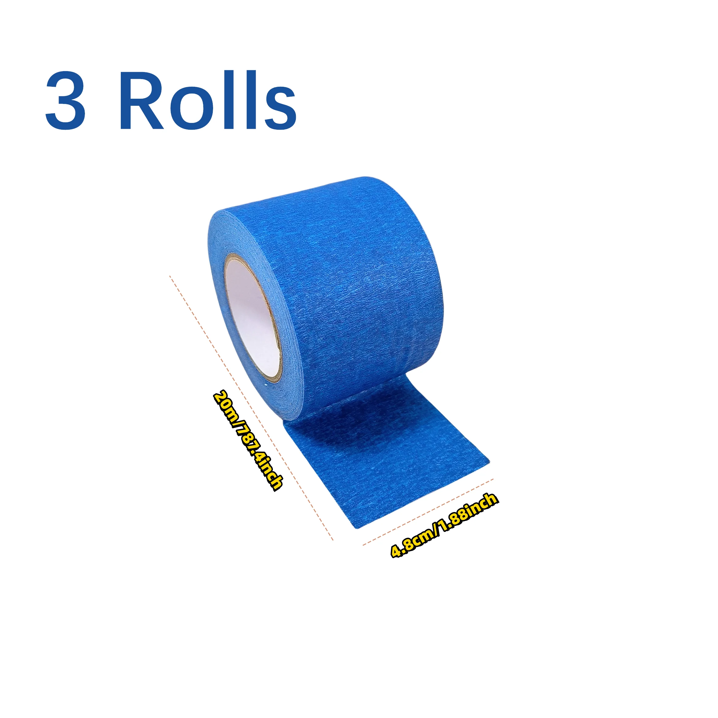 3 rollen/set verftape Multi-oppervlak maskeren Gemakkelijk te verwijderen Verftape Beveiliging Muurschildering Ambachten Kunst Bouw Thuis 20 m/rol