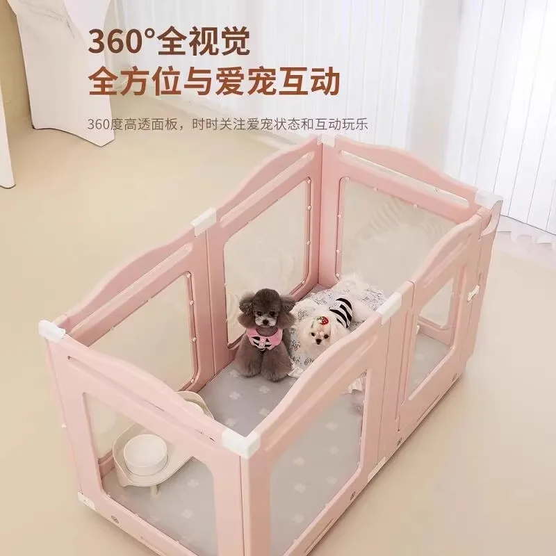 Acrylic pet fence, transparent dog fence, removable small and medium pet cage