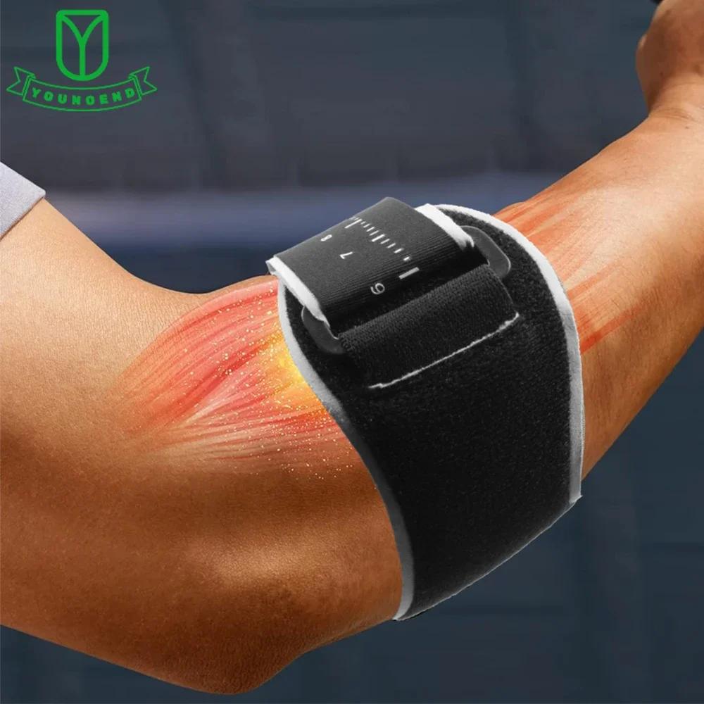 

1Pcs Adjustable Tennis Elbow Brace with Removebale Pad for Men Women Elbow Pain Relief, Tendonitis, Tennis & Golfer's Elbow