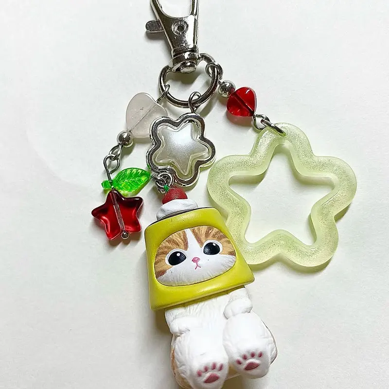 اليدوية لطيف القط keychai / الهاتف المحمول قلادة الرسوم المتحركة الجمالية