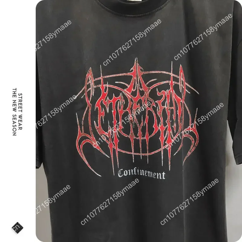 Customization Shirt Kaneki Ken T Shirt Anime Manga Oversized Vintage Washed T-shirts Streetwear Retro Manga DTG Printing Tops Te