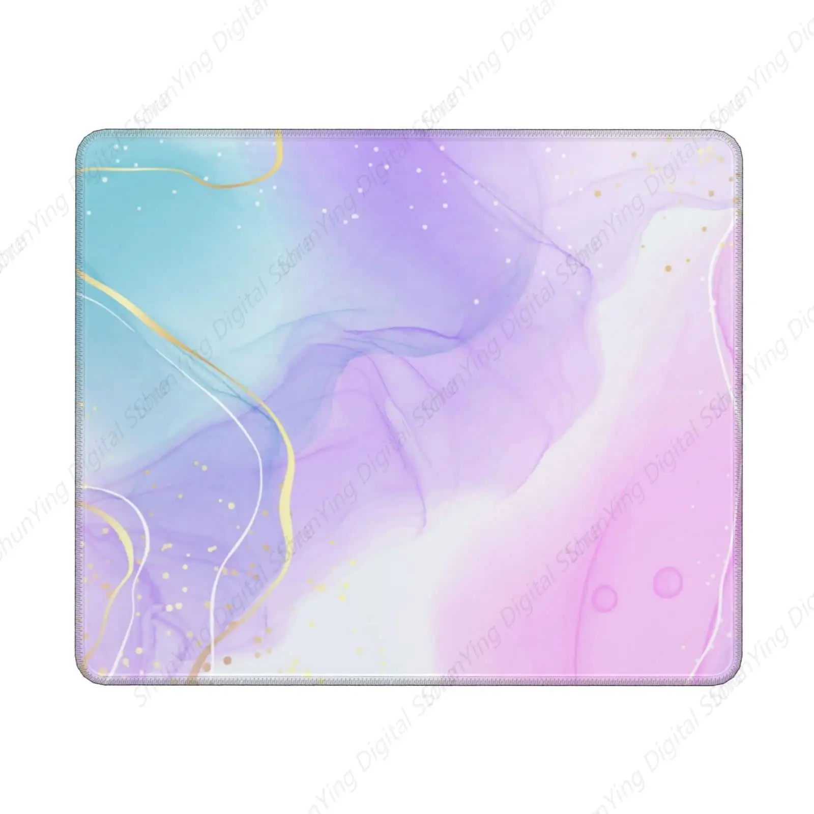 

Cute Pink Light Purple Marble Mouse Pad Suitable For Home Office Desks With Anti Slip Rubber Base Mouse Pad With Stitched Edge