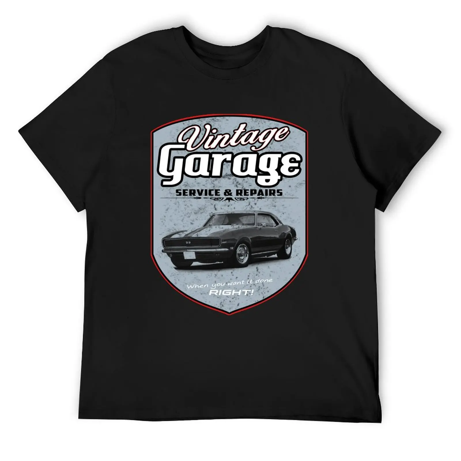 Vintage Camaro Garage T-Shirt blue archive anime stuff anime shirts men