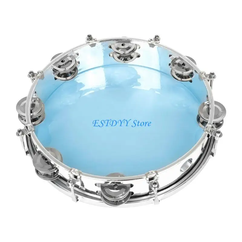 

G6DE Double Row Tambourine Flower Form Musical Tambourine Metal Bells Handheld Toy