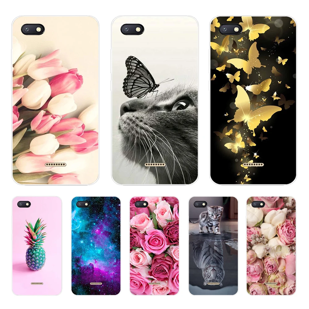 For Cover Xiaomi Redmi 6 6A Case New Painted Funda Soft TPU Phone Cover for Xiaomi Redmi 6A Redmi6 A Bumper Redmi6a Coque Flower