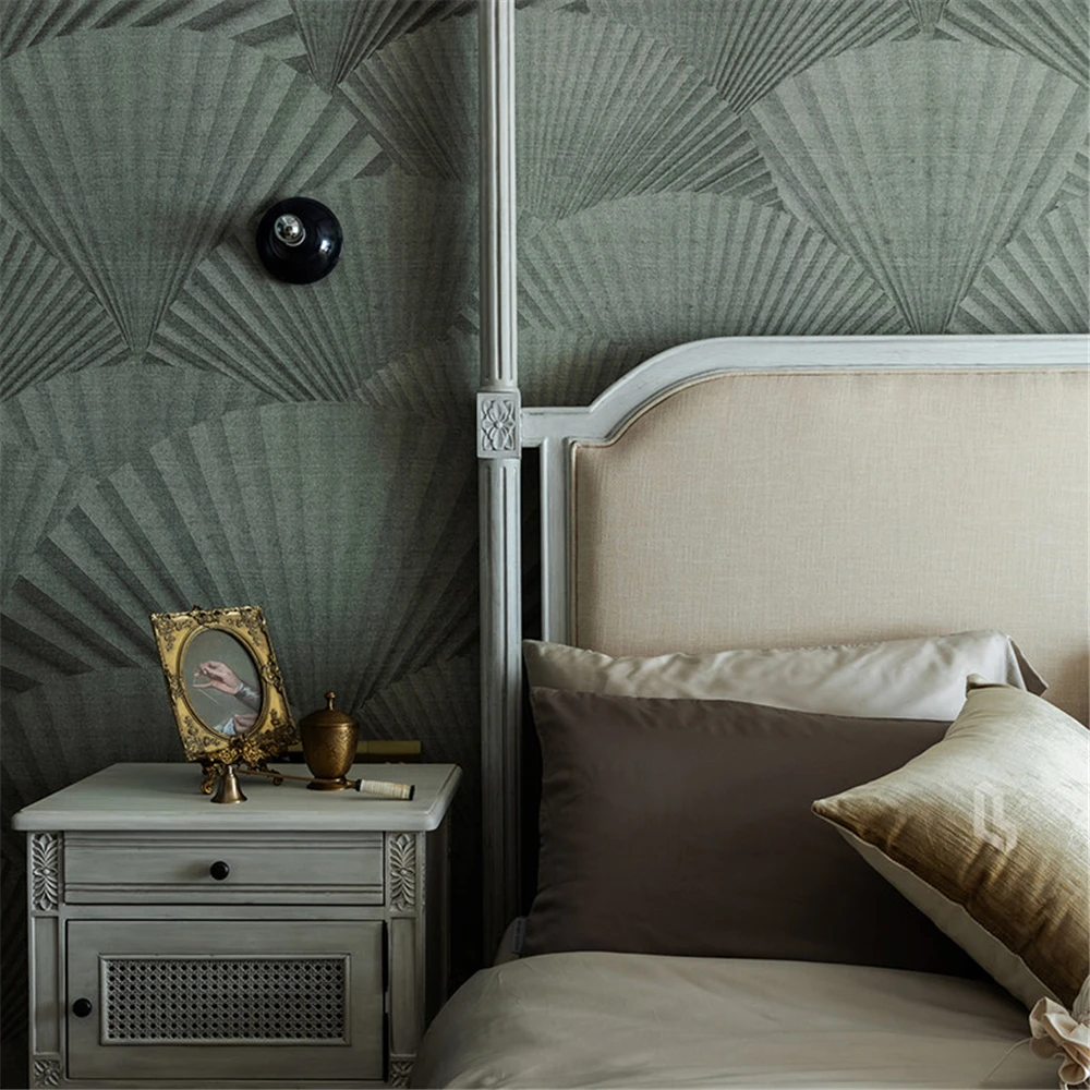 Custom Papel De Parede 3D Retro coral pink fan-shaped shell background wall wallpaper bedroom sofa background hotel wall papers