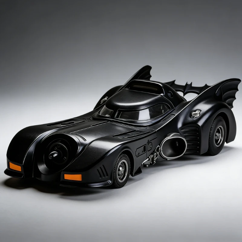 

1-24 Batmobile Alloy Model Pull Back Spray Dark Knight Fan Desktop Decoration Collection Ornament