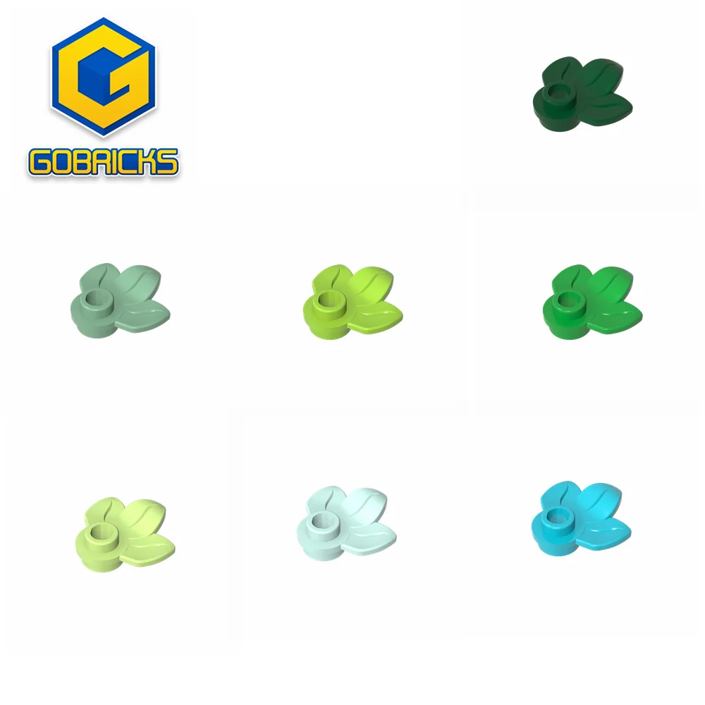 Kids DIY Building Bricks GB 1576 1x1 Round Plate with 3 Leaves Compatible with Lego 32607 Blocks Customization Character Model