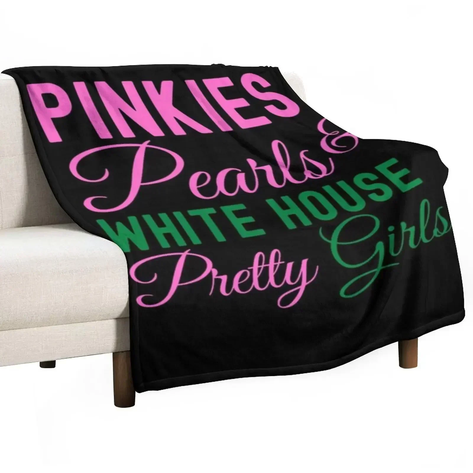 Pinkies Pearls White House Pretty Girls Kamala Harris Aka Throw Blanket Soft Warm Blanket Gift for Men Women Adults