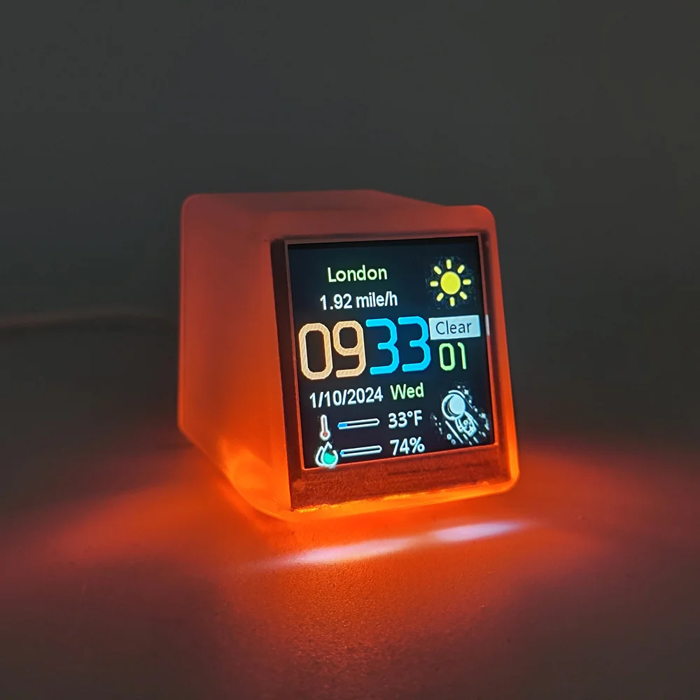 Bitcoin Price Tracker. Nixie Tube Alarm Clock with Colorful RGB Lights and WIFI Weather Station. DIY Album and GIF Animations