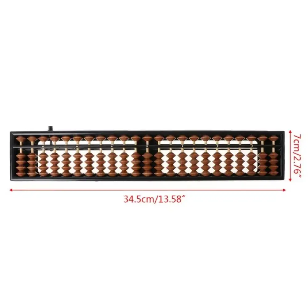 Durable Plastic Plastic Abacus 23 Digits Black Brown Calculation Bead Rectangle Learning Toy Beads Kids